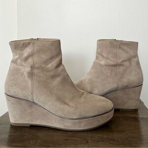 KLIK suede leather wedge ankle boots Size 8.5